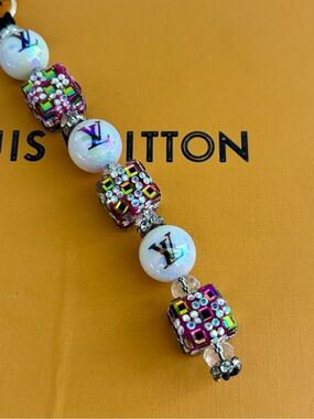 Louis Vuitton Rhinestone Cubed Bag Charm, 6.5 inches